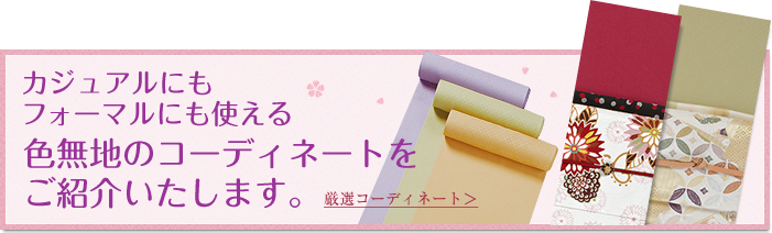 色無地のコーディネートをご紹介