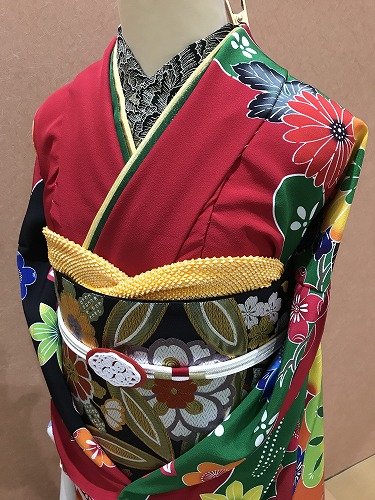 紅型,静岡,振袖,赤