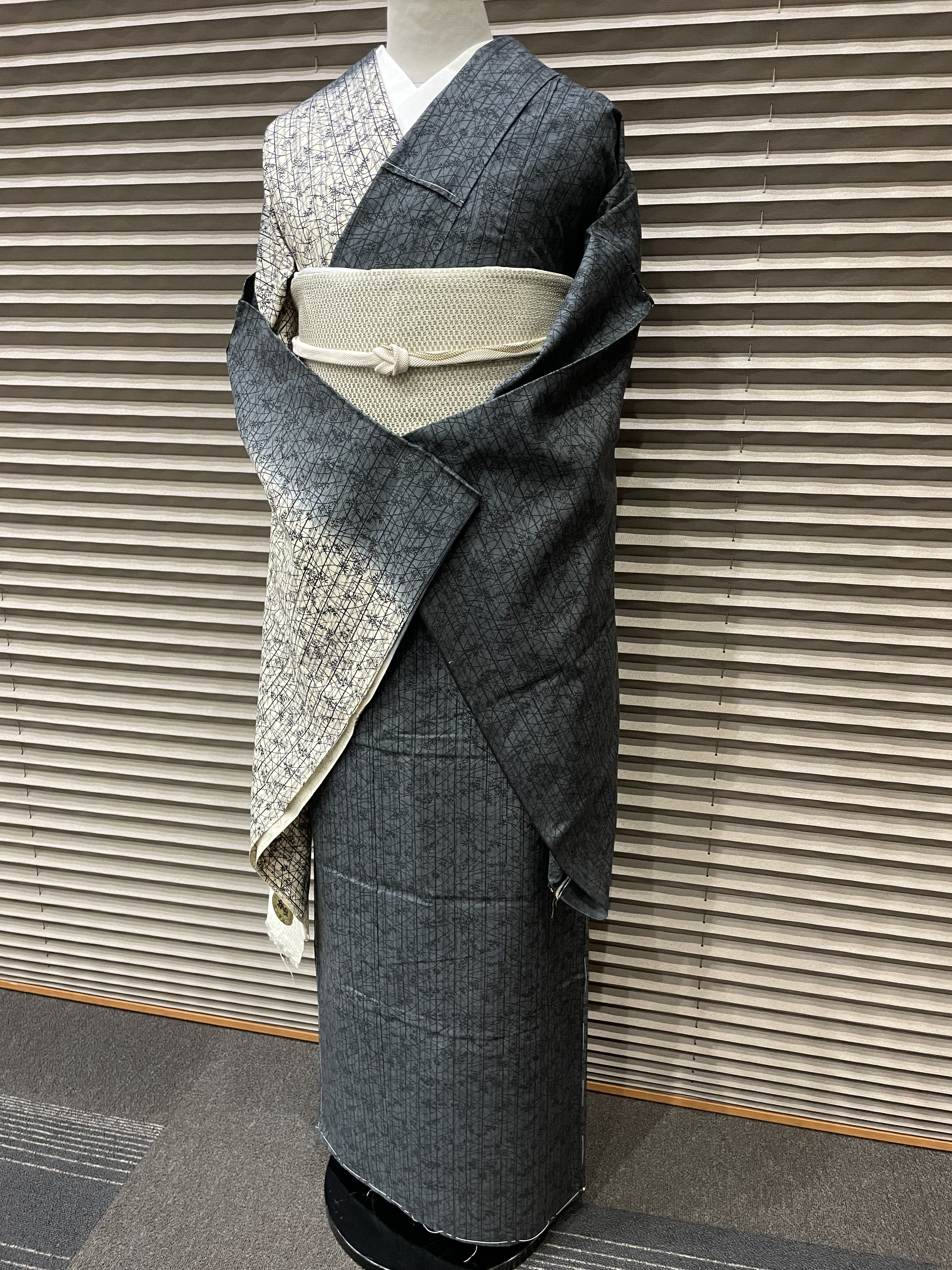 紬訪問着の画像