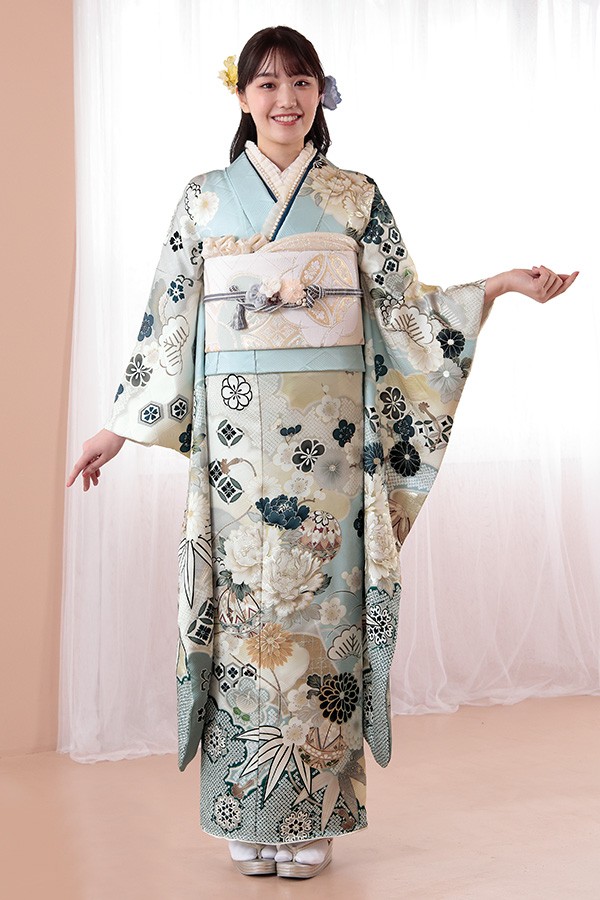 優雅に咲く彩華な振袖-KR-705